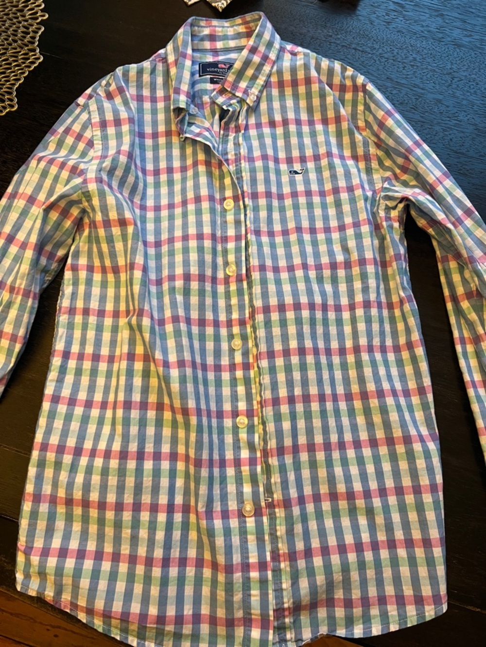 Vineyard Vines Men’s Pastel Check Button-Down Shirt - Blue, Pink & Green